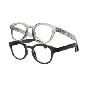 JAY YOUTH READING GLASSES 2 PAIRS (Black & Crystal) +0.00
